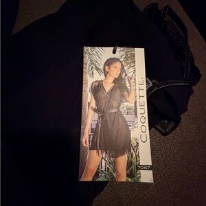 Coquette Black Sheer Robe